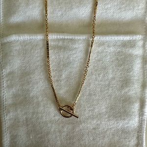 Dainty Gold Filled Toggle Necklace